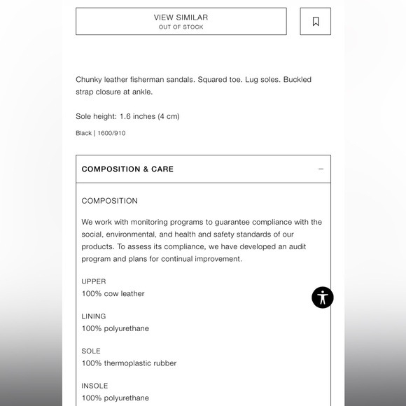 🖤HP🖤 Authentic Leather Zara Platform Chunky Fisherman Sandals US 9 EU 40 - Picture 7 of 12